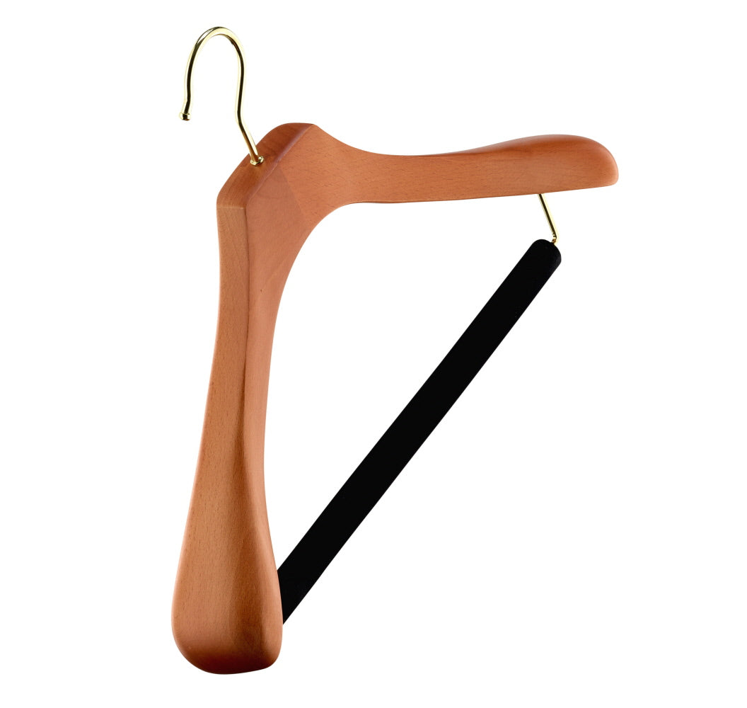 Wishbone Wooden Clothes Hanger of Maple Wood with Pants Bar&Anti-Slip  Velvet Shoulders in Natural/Vintage/Walnut Colour for Adult Coat/Shirt/Suit/Jacket  - China Wood Hangers and Clothes Hangers price